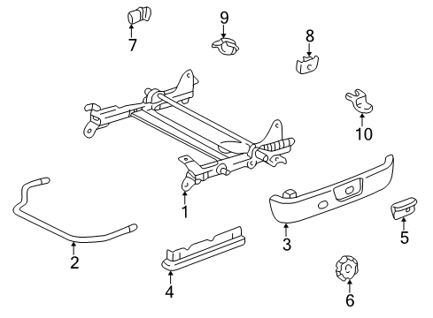 1999 Toyota Camry Tracks & Components Diagram 4 - Thumbnail