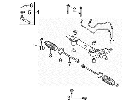 2013 Toyota FJ Cruiser Link Assembly, Power Ste Diagram for 44200-35103