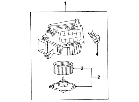 1995 Toyota Avalon Blower Motor & Fan, Air Condition Diagram