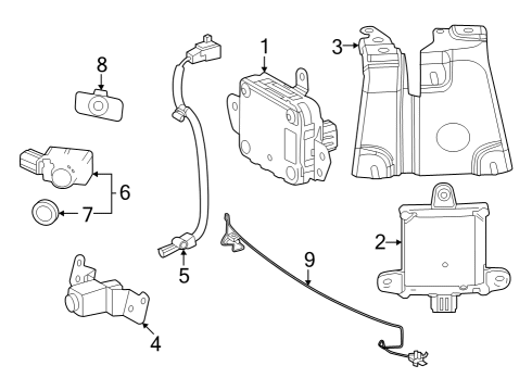 2023 Toyota Crown RETAINER, ULTRASONIC Diagram for 89348-30530-E0