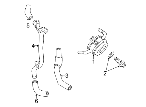 2005 Toyota Sequoia Pipe, Oil Cooler Diagram for 15767-0F010