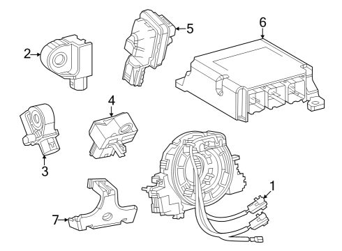 2023 Toyota bZ4X Air Bag Components Diagram 2 - Thumbnail