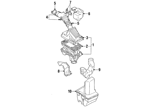 1992 Toyota Corolla Air Inlet Diagram