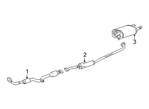 2002 Toyota Solara Exhaust Components Diagram 1 - Thumbnail