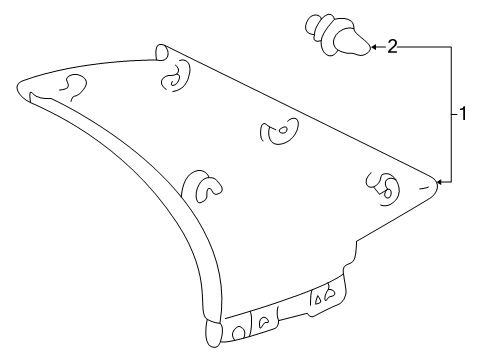 2001 Toyota Prius Interior Trim - Quarter Panels Diagram