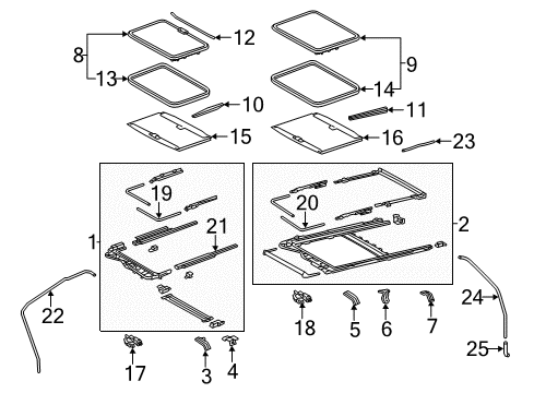 2011 Toyota Sienna Hose, Sliding Roof D Diagram for 63248-08020