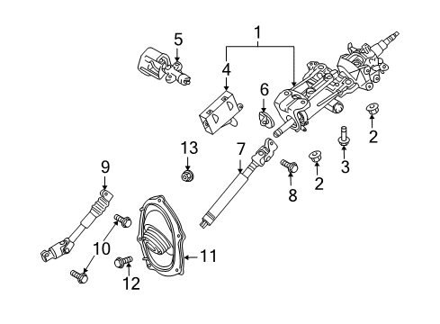 2010 Toyota Land Cruiser Steering Column & Wheel, Steering Gear & Linkage Diagram 2 - Thumbnail