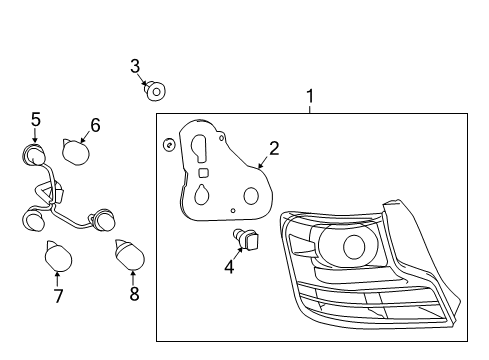 2011 Scion tC Socket & Wire, Rear Co Diagram for 81555-21290