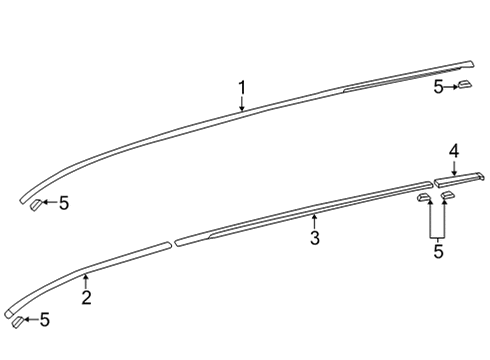 2021 Toyota Sienna Exterior Trim - Roof Diagram 2 - Thumbnail