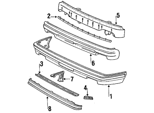 1987 Toyota Tercel Front Bumper Diagram 3 - Thumbnail