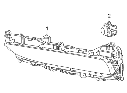 2023 Toyota Mirai Signal Lamp, Passenger Side Diagram for 81510-62040