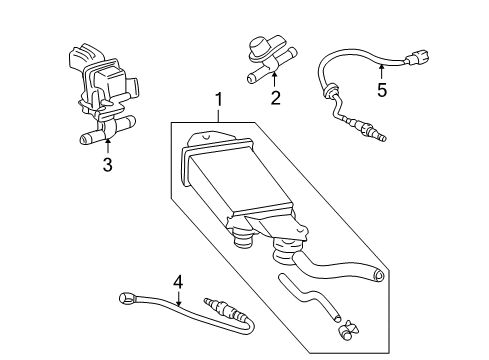 2005 Scion xA Emission Components Diagram