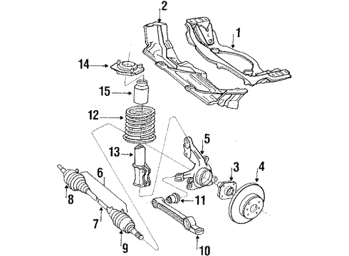 1986 Toyota Tercel Bar, Stabilizer, Front Diagram for 48811-16130