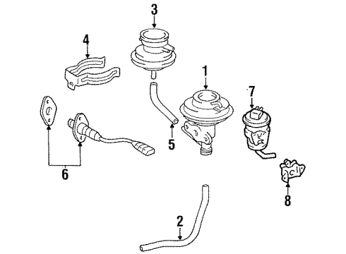 1997 Toyota Celica Emission Components Diagram 2 - Thumbnail