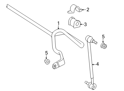 2010 Toyota Camry Stabilizer Bar & Components - Front Diagram 1 - Thumbnail