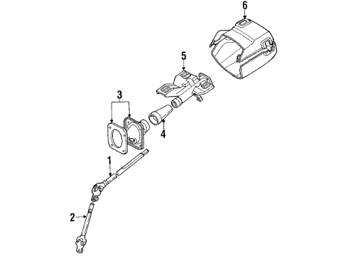 1984 Toyota Tercel Steering Column & Wheel, Steering Gear & Linkage Diagram 2 - Thumbnail