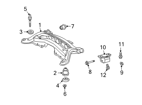 2014 Toyota Venza Crossmembers & Components - Rear Diagram 1 - Thumbnail