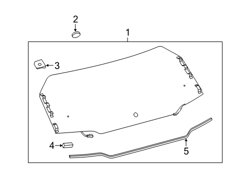 2019 Toyota RAV4 Lift Gate - Glass & Hardware Diagram