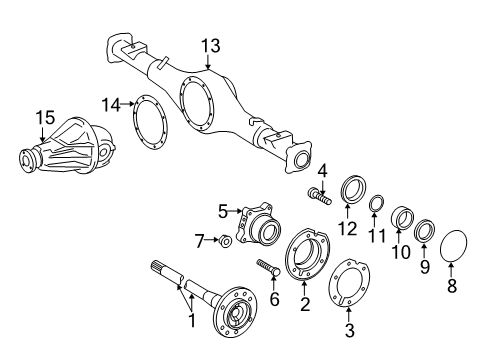 2014 Toyota Tundra Axle & Differential - Rear Diagram