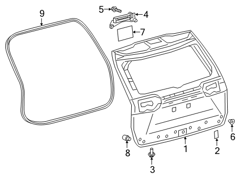 2019 Toyota RAV4 Gate & Hardware Diagram 2 - Thumbnail