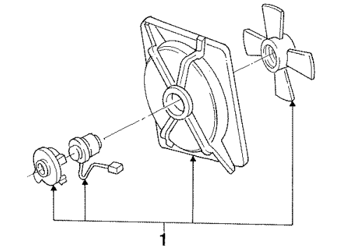 1994 Toyota Camry Blower Assy, W/Shroud Diagram for 88590-33011