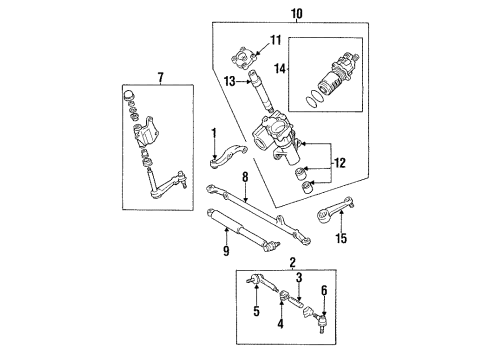 1996 Toyota T100 Steering Column & Wheel, Steering Gear & Linkage Diagram 7 - Thumbnail