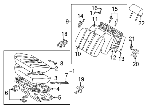 1999 Toyota 4Runner Headrest Assy, Rear Seat Diagram for 71940-35280-B1