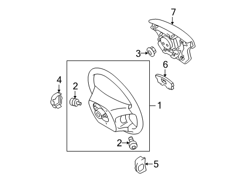 2007 Toyota Highlander Steering Column & Wheel, Steering Gear & Linkage Diagram 9 - Thumbnail