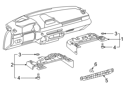 2024 Toyota GR Supra Cover Sub-Assembly, Inst Diagram for 55606-WAA01