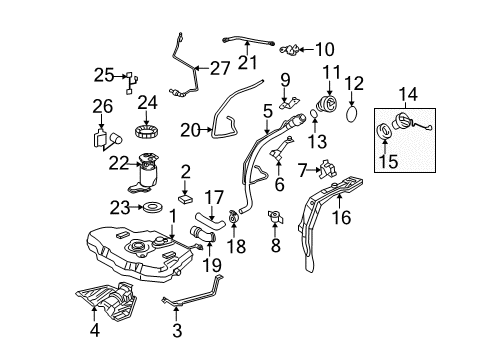 2007 Toyota Matrix Fuel Supply Diagram