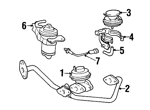 1996 Toyota T100 Emission Components Diagram 1 - Thumbnail