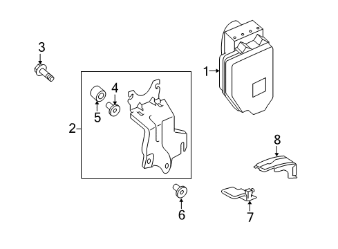 2013 Scion xB Bracket Assy, Brake Actuator Diagram for 44590-12110