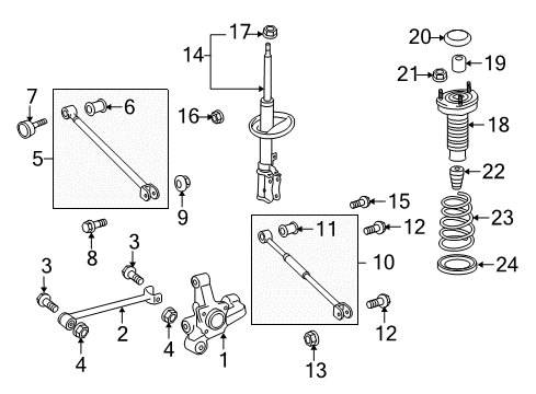 2011 Toyota Venza Carrier Sub-Assembly, Rear Diagram for 42305-0T010