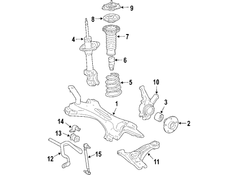 2008 Scion tC Bush, Front STABILIZER Bar Diagram for 48815-21020