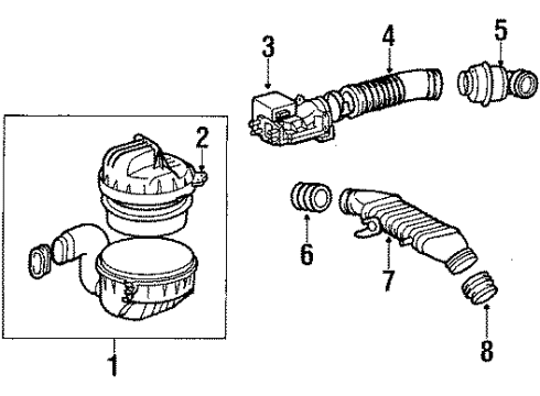 1987 Toyota Cressida Connector, Intake Air Diagram for 17860-43020