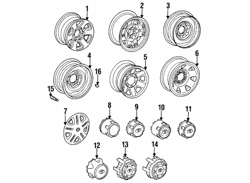 1996 Toyota T100 Wheels Diagram