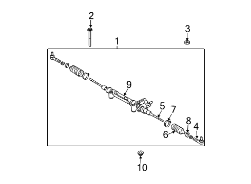 2003 Toyota 4Runner Boot, Steering Rack Diagram for 45535-26030