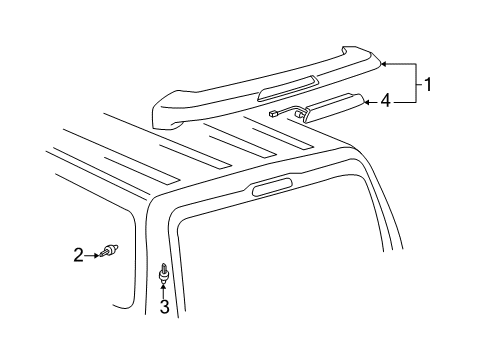 2006 Toyota 4Runner Spoiler, Spoiler Lamps Diagram