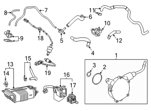 2022 Toyota Highlander Emission Components Diagram 2 - Thumbnail