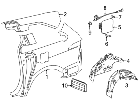 2021 Toyota Sienna Side Panel & Components Diagram