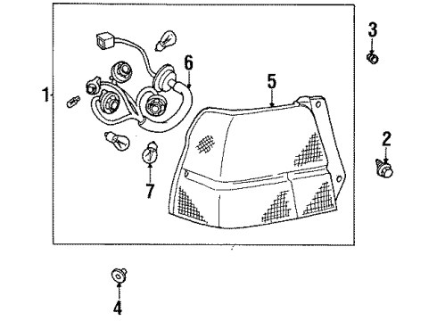 1995 Toyota Tercel Tail Lamps Diagram