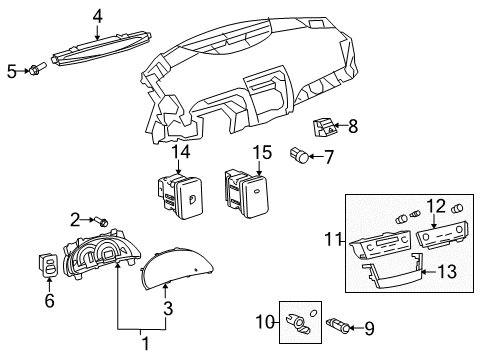 2009 Toyota Camry Control Assy, Air Conditioner Diagram for 55900-06271