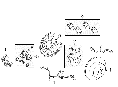 2019 Toyota Corolla Brake Components, Brakes Diagram 4 - Thumbnail