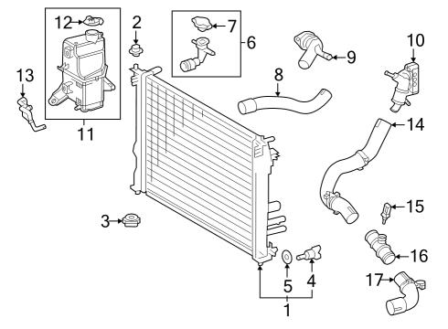 2023 Toyota Crown HOSE, WATER BY-PASS Diagram for 16283-25150