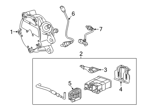 2017 Toyota Corolla iM Bracket, Charcoal Canister Support Diagram for 77752-12140