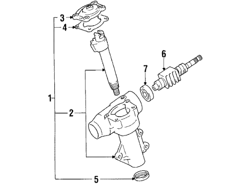 1991 Toyota 4Runner Steering Column & Wheel, Steering Gear & Linkage Diagram 8 - Thumbnail