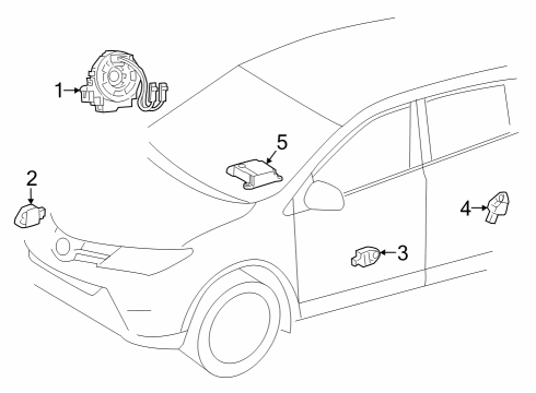 2022 Toyota Corolla Cross Air Bag Components Diagram 2 - Thumbnail