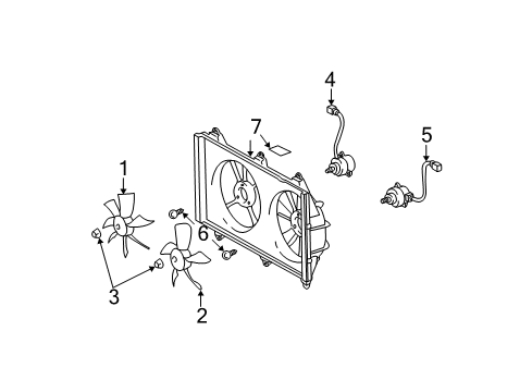 2006 Toyota Highlander Cooling System, Radiator, Water Pump, Cooling Fan Diagram 2 - Thumbnail