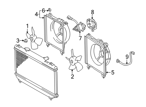 2001 Toyota Solara Cooling Fan Diagram 1 - Thumbnail