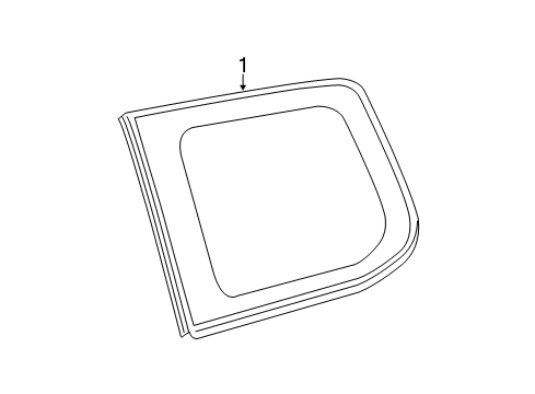 2013 Toyota Land Cruiser Quarter Panel - Glass & Hardware Diagram